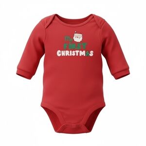 Carters Red My First Christmas Kids One Piece 24 Months NWT 100 Cotton